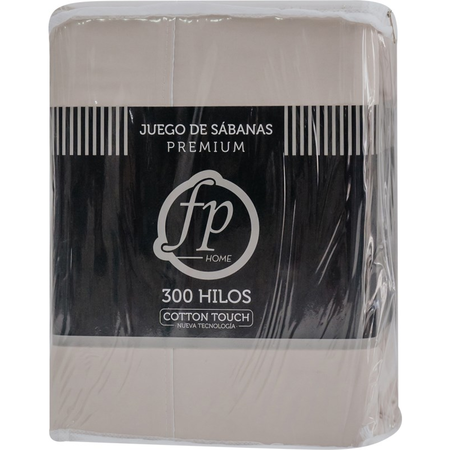 Juego De Sabanas Premium Fp Home 1 Plaza Y Media Natural