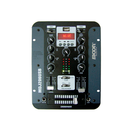 MIXER MOON AUDIO PRO MDJ206USB Negro