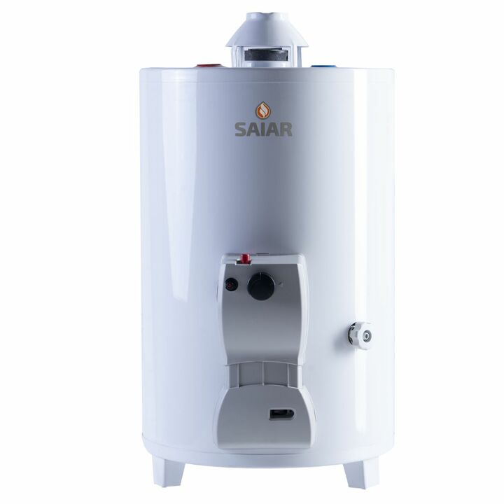 Termotanque Saiar 50 Litros Conexion Sup - Pie - A Gas  Fabrica Rheem - Vista principal