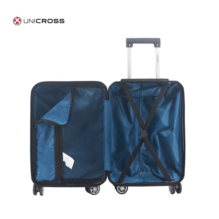 Valija Gris Carry On Unicross ABS 20 Ideal Cabina Ruedas 360° - Vista 3
