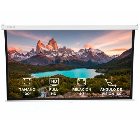 Pantalla Proyector Gadnic 100" Manual