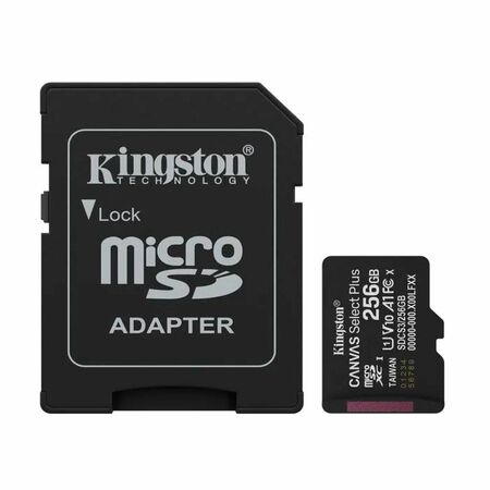Tarjeta de memoria Kingston 256gb Micro SD Canvas Select Plus Gen 3