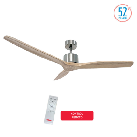 Ventilador De Techo Madera Liliana Vthm501 con control sin luz