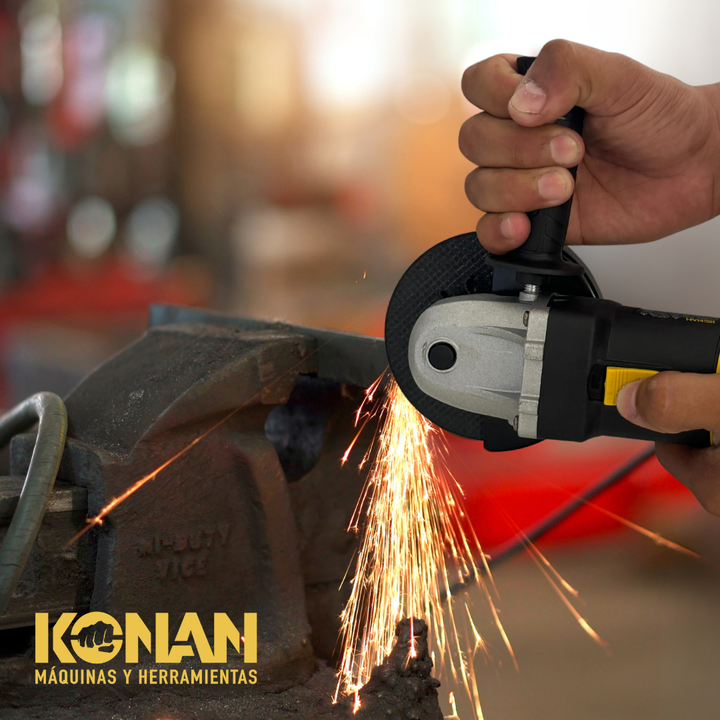 Amoladora Angular Konan 115mm 720w Profesional Con Disco Corte - Vista 7