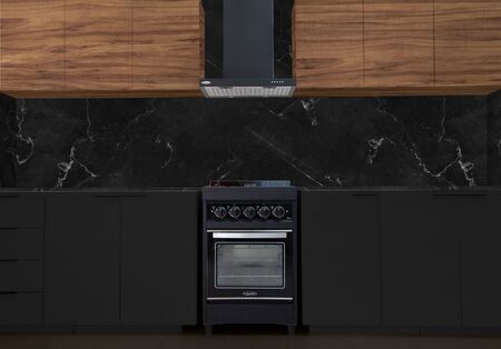 Cocina Semi Industrial Maraldi Glass Black  55cm