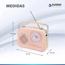 Radio Porttil Suono Bluetooth Vintage Retro Parlante Usb Aux Recargable - Miniatura 22