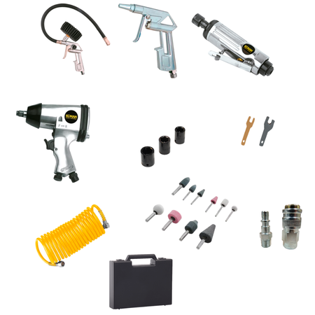 Kit Llave De Impacto Konan + Pulidora + Medidor 27 PCS