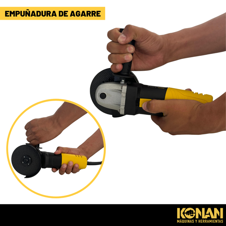 Amoladora Angular Konan 115mm 720w Profesional Con Disco Corte - Vista 6