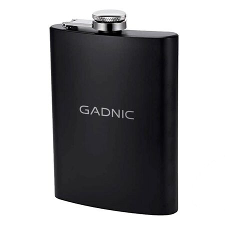 Petaca Whisky Negra Gadnic Acero Inoxidable 236 ml