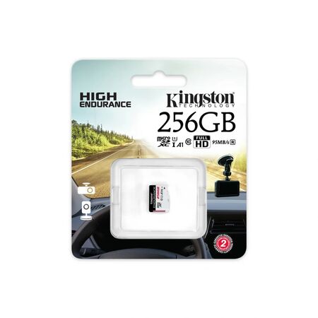 Tarjeta de Memoria Kingston Endurance MicroSD 256GB P/Videovigilancia