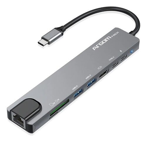 Hub Argomtech Tipo C 8 En 1 Usb 3.0 Hdmi Rj-45 Carga Rapida - Vista principal
