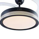 Ventilador De Techo Retráctil Etheos GVTI-VTRN Negro Luz Led Control - Miniatura 4