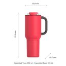 Vaso Asobu Duplex 660 ml  360 ml - Red - Miniatura 4