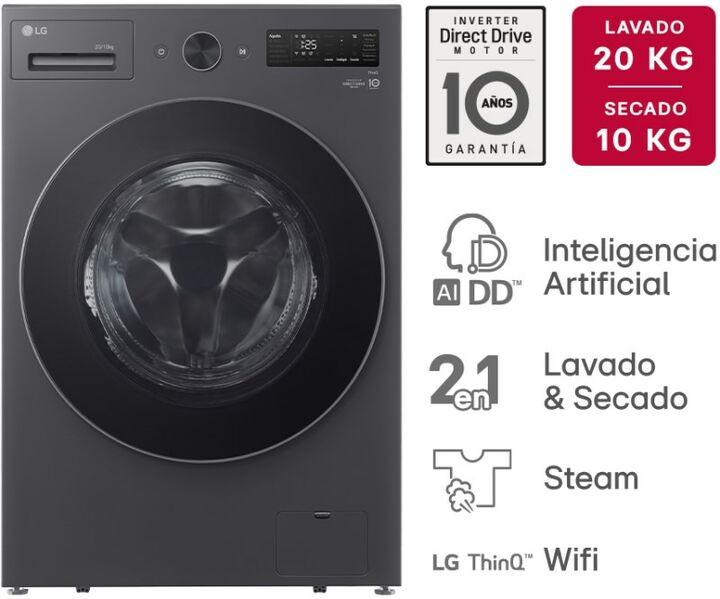 Lavasecarropas Lg Wd20Egntspg 20-10Kg Gr - Vista principal