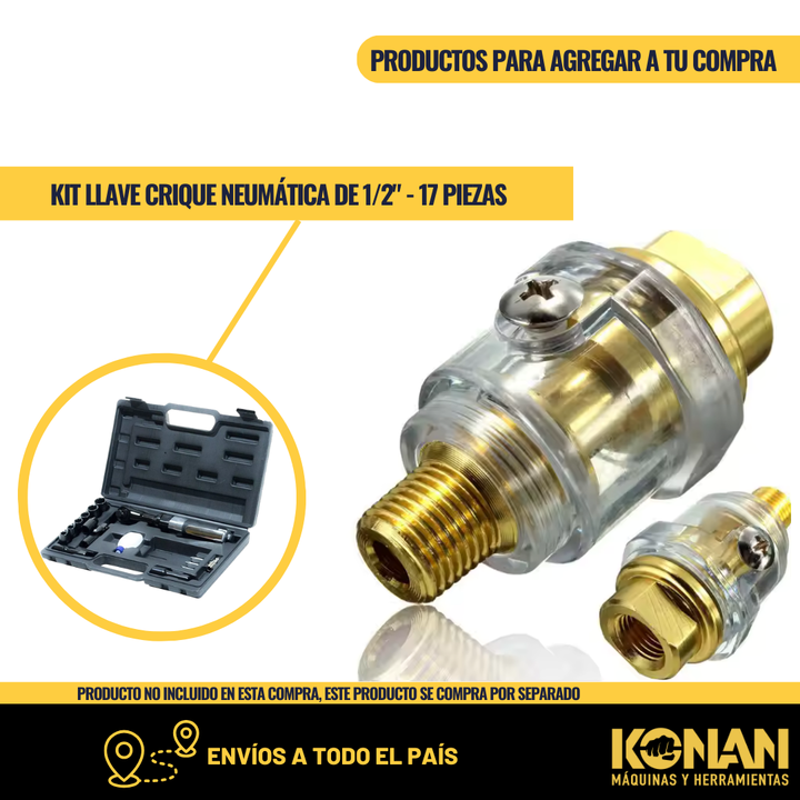 Konan Mini Lubricador Y Filtro Aire Trampa Agua P/compr. - Vista 10