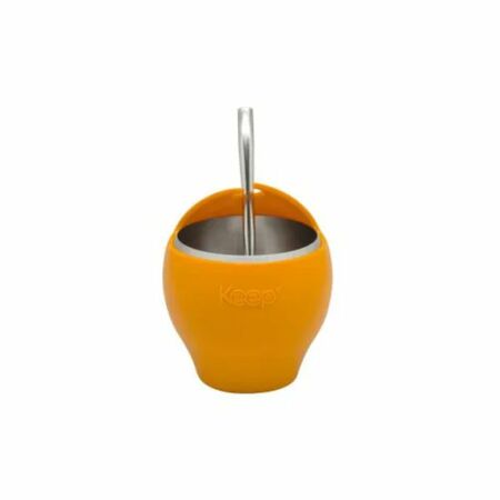 Mate Keep + Bombilla Acero Inoxidable Silicona 230ml Amarillo