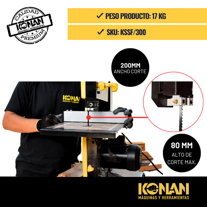 Sierra Konan Sin Fin 300 Mm de 350W - Vista 4