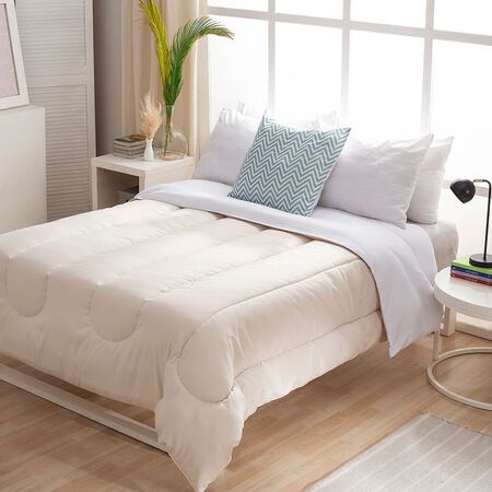 Acolchado Casablanca Oro 2 1|2 Bitono Blanco- Natural