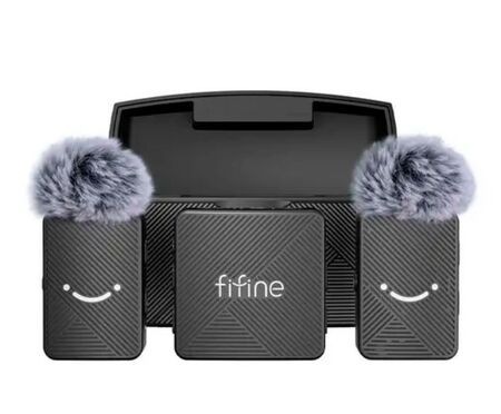 Micrófonos Inalámbricos Duales Fifine M9 con Estuche de Carga