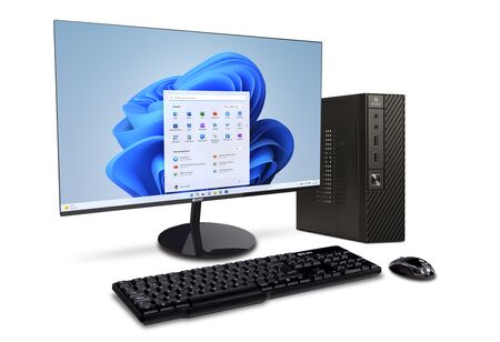 Mini PC EXO Bitsy X6-S7285 + Monitor 24" FullHD Intel i7-12700 Ram 8gb Ssd 480gb Bluetooth Wifi W11 Home
