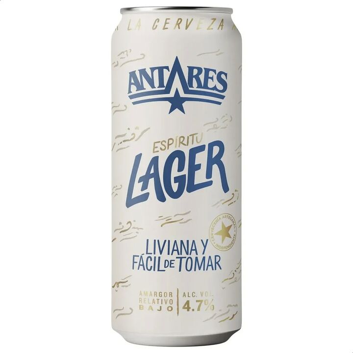 Cerveza Artesanal Antares Lager Lata x 6 - Vista 1