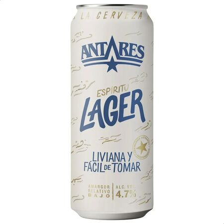 Cerveza Artesanal Antares Lager Lata x 6