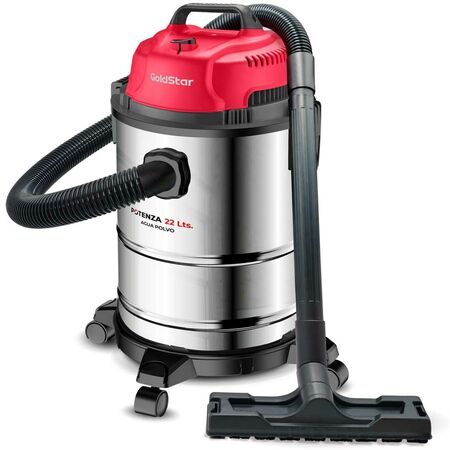 ASPIRADORA POLVOAGUA - 22 litros - 1600 Watts- Tambor de acero inoxidable