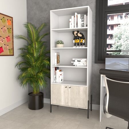Estanteria 2 Puertas Gris C.|olmo F. Tables