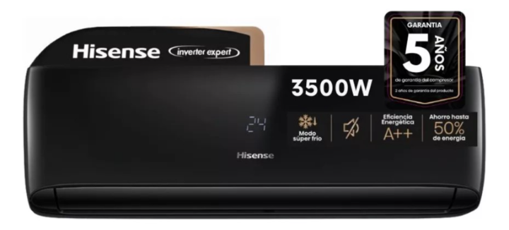 Aire Acondicionado Hisense Negro 3500w Inverter - Vista principal
