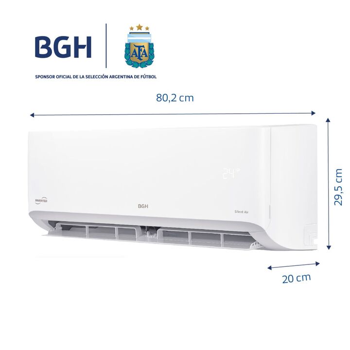 Aire Acondicionado BGH Silent Air BSI35WCLW Inverter 3500W Split FroCalor - Vista 3