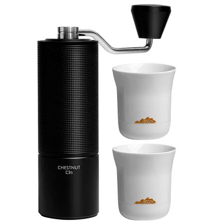Kit TimeMore Molinillo de Cafe Mas 2 Tazas de Cafe Ceramicas