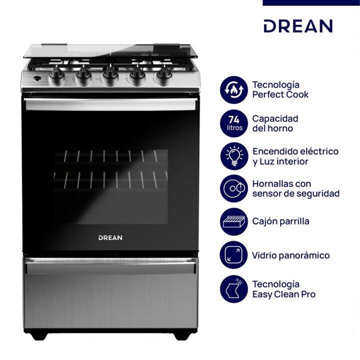 COCINA DREAN CD5614AI0 56CM MULTIGAS - Vista principal