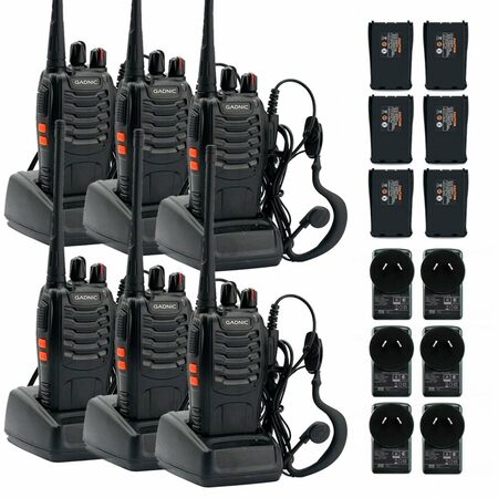 Handy Gadnic WK99U Kit x6 5w 16CH UHF Hasta 10km + Manos Libres