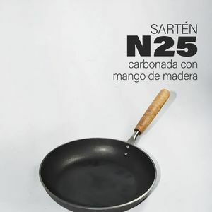 Juego de 3  Sartenes Kankay Con Mango De Madera N30+N25+N20