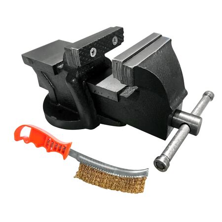 Morsa De Banco Gadnic Forz Fija + Cepillo Curvo