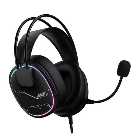 Auricular Gamer Onikuma X91 Micrófono Flexible HD Luz RGB (Negro)