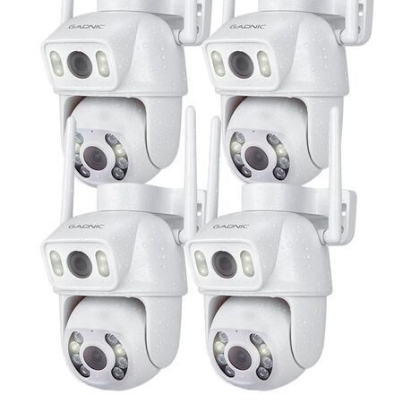 Kit 4 Cámaras De Seguridad Gadnic Doble Lente 4k