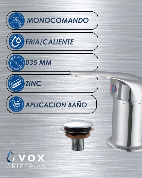 Griferia Canilla Bidet Monocomando Vox Griferias Completa - Vista 3