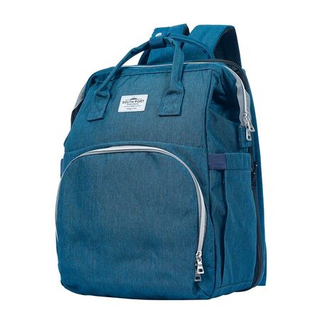 Mochila Maternal Azul Gadnic Pañalera Cuna Portátil  