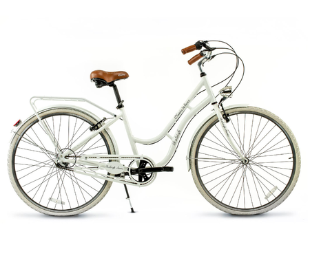 Bicicleta Raleigh Classic D - Paseo - Blanco - Talle 17"-M - Cuadro de Aluminio - Shimano Nexus 3Vel. - Rodado 28"