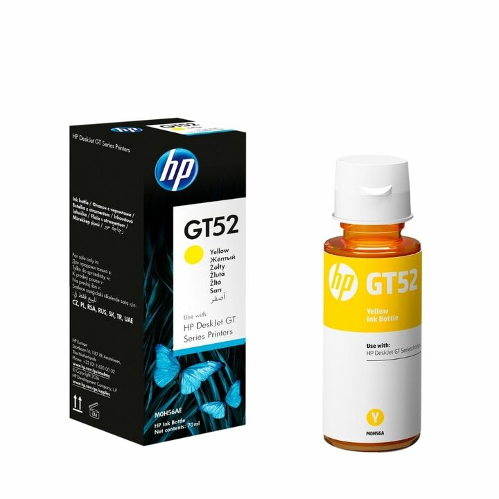 Botella de Tinta Hp GT52 Amarillo Original M0H56AL Deskjet Gt5820 8000p - Vista principal