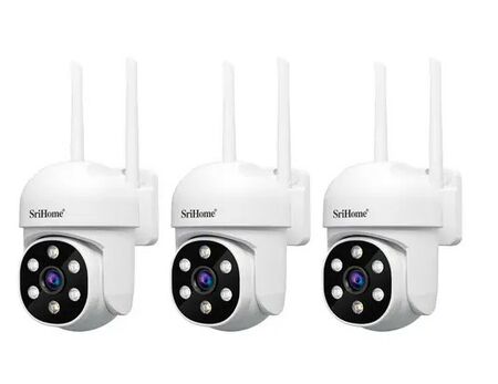 Kit x3 de Cámaras de Seguridad IP Domo SriHome SH061 Full HD Vision Nocturna