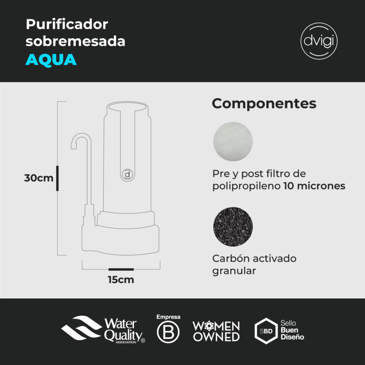 Filtro Purificador de Agua AQUA Dvigi - Vista 4