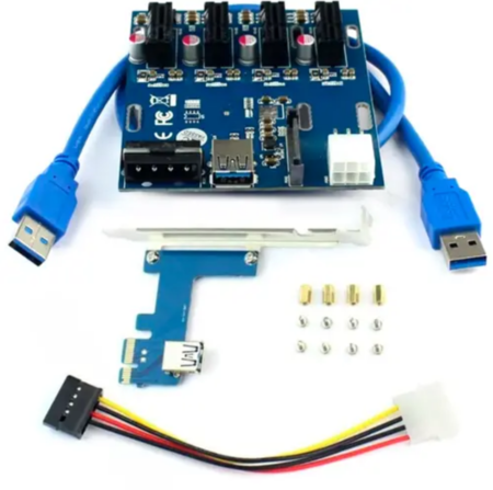 Placa Expansora Pcie-1 (1 A 4) Pcie-1 Multiplicador 5gb Real