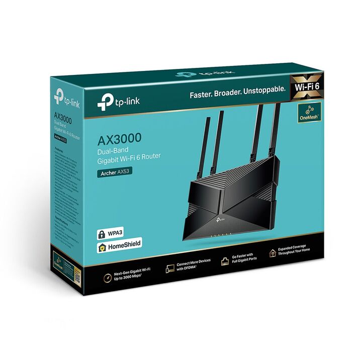 Router Tp-Link 4P Archer AX53 AX3000 WiFi - Vista 1