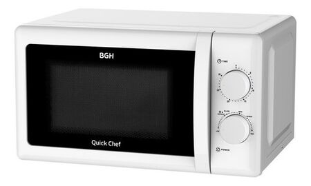 Microondas BGH B120M20 Mecnico Quick Chef Blanco 20 Litros