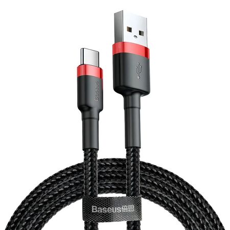 Cable USB A A Tipo C Baseus 1 Metro Carga Rapida 3A Transferencia Datos 480 Mbps Nylon Reforzado