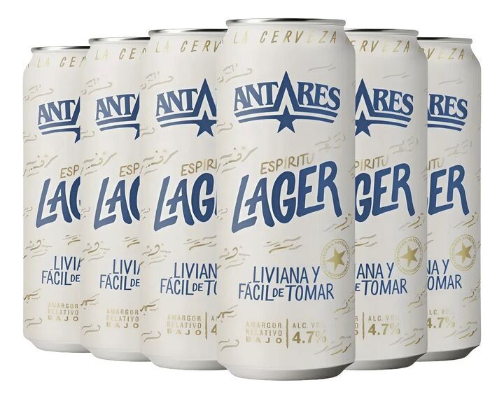 Cerveza Artesanal Antares Lager Lata x 6 - Vista 2