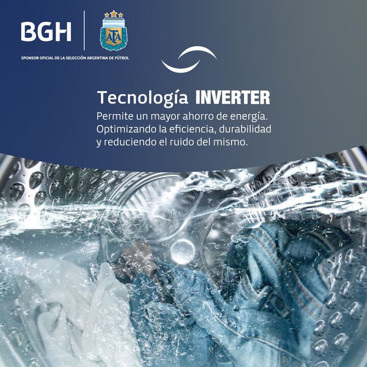 Lavasecarropas BGH BWDN10W25AR Inverter 10kg6kg 1400RPM Blanco - Vista 5