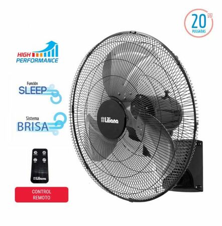 VENTILADOR DE PARED LILIANA VW20POWR 20` ASPAS METALICAS 150W - 4609261 